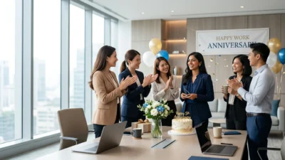 work anniversary wishes to colleagues