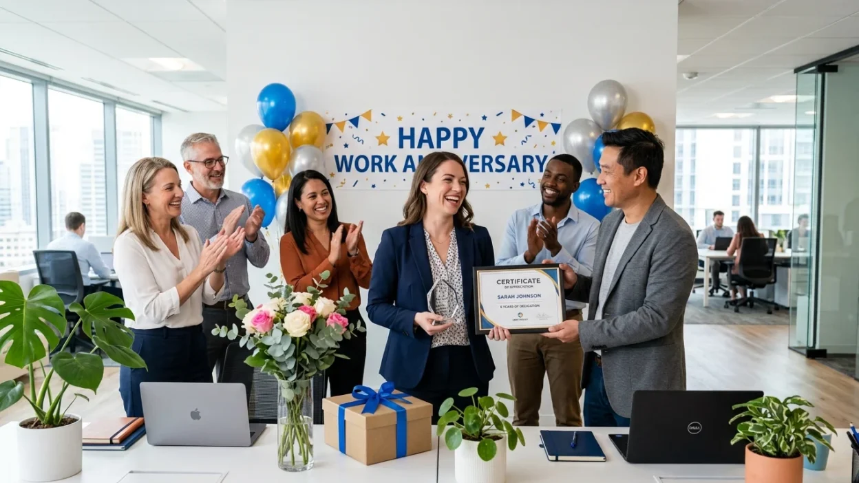 work anniversary wishes to employee