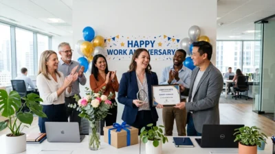 work anniversary wishes to employee